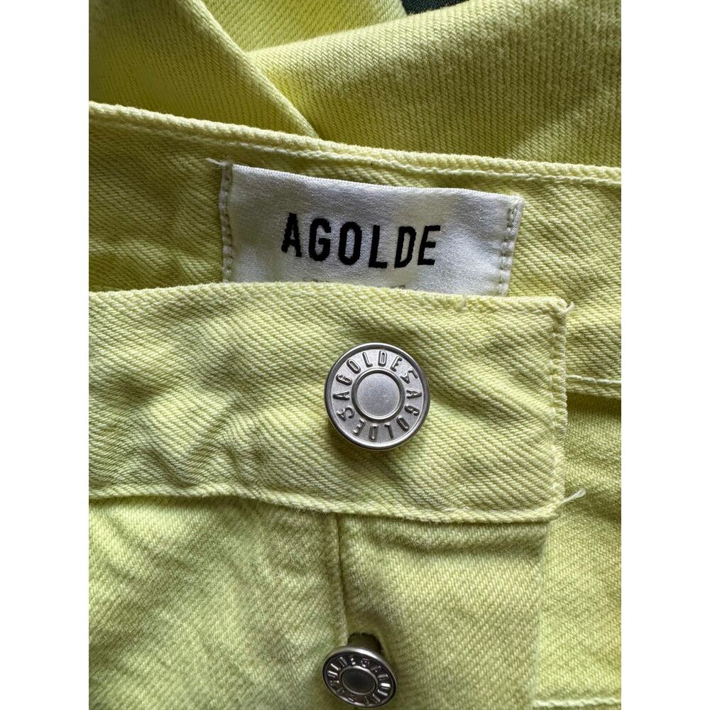 AGOLDE '90s Pinch-Waist High Rise Straight Jeans Size 28 $178 Limoncello - Picture 7 of 10